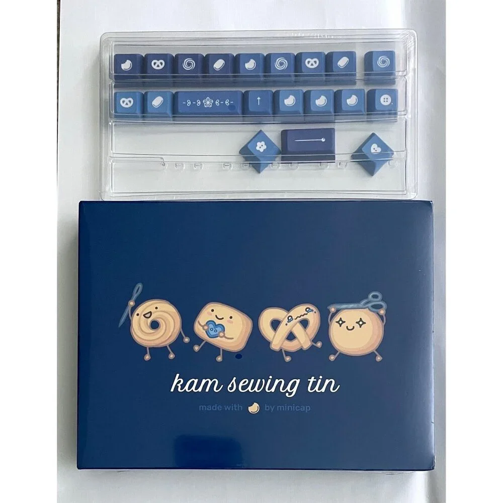 NEW KAM Sewing Tin Cookie Button NOVELTY BASE V1 Keycap Set Keyset Cherry MX